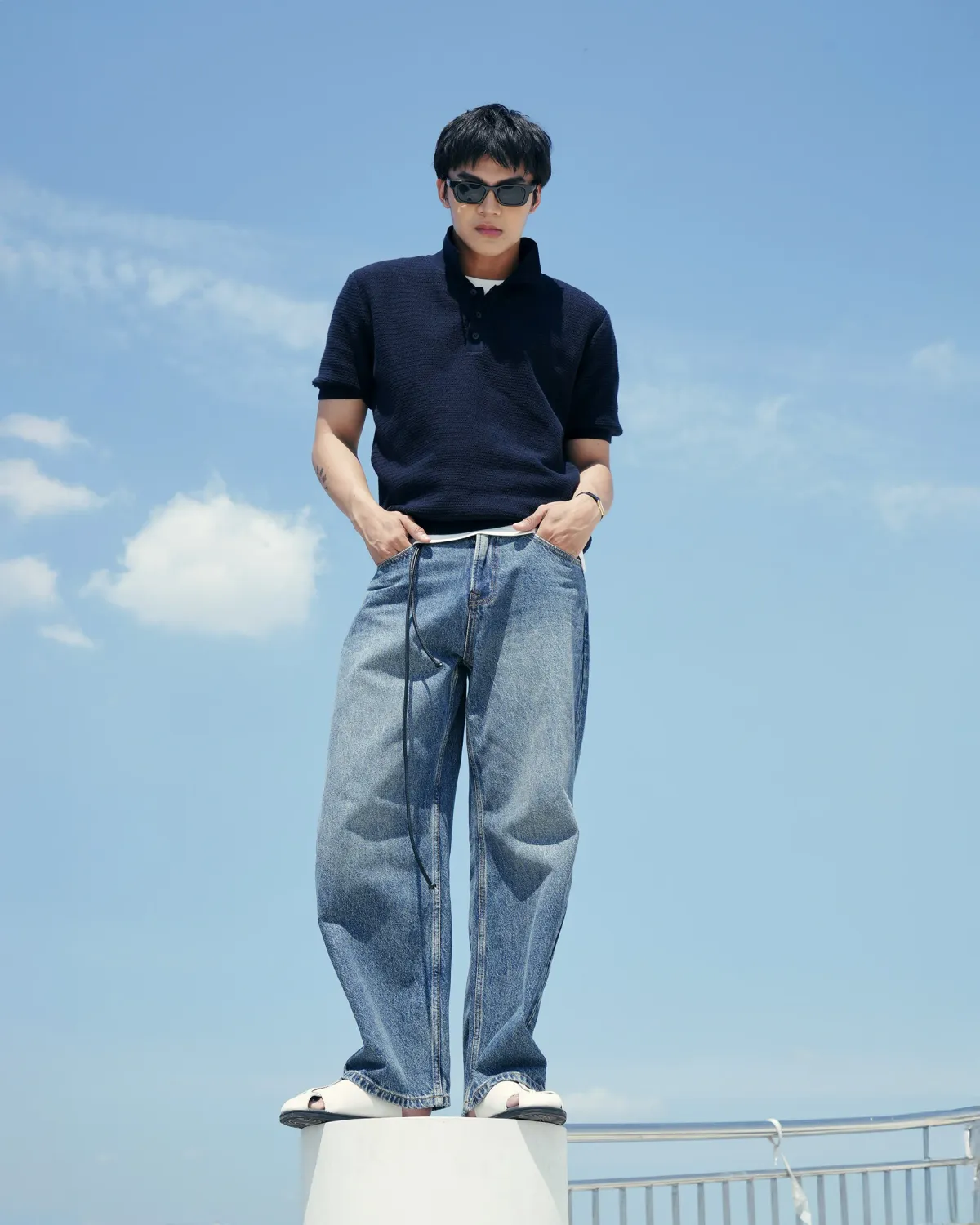 Quần denim nam. Straight - 1