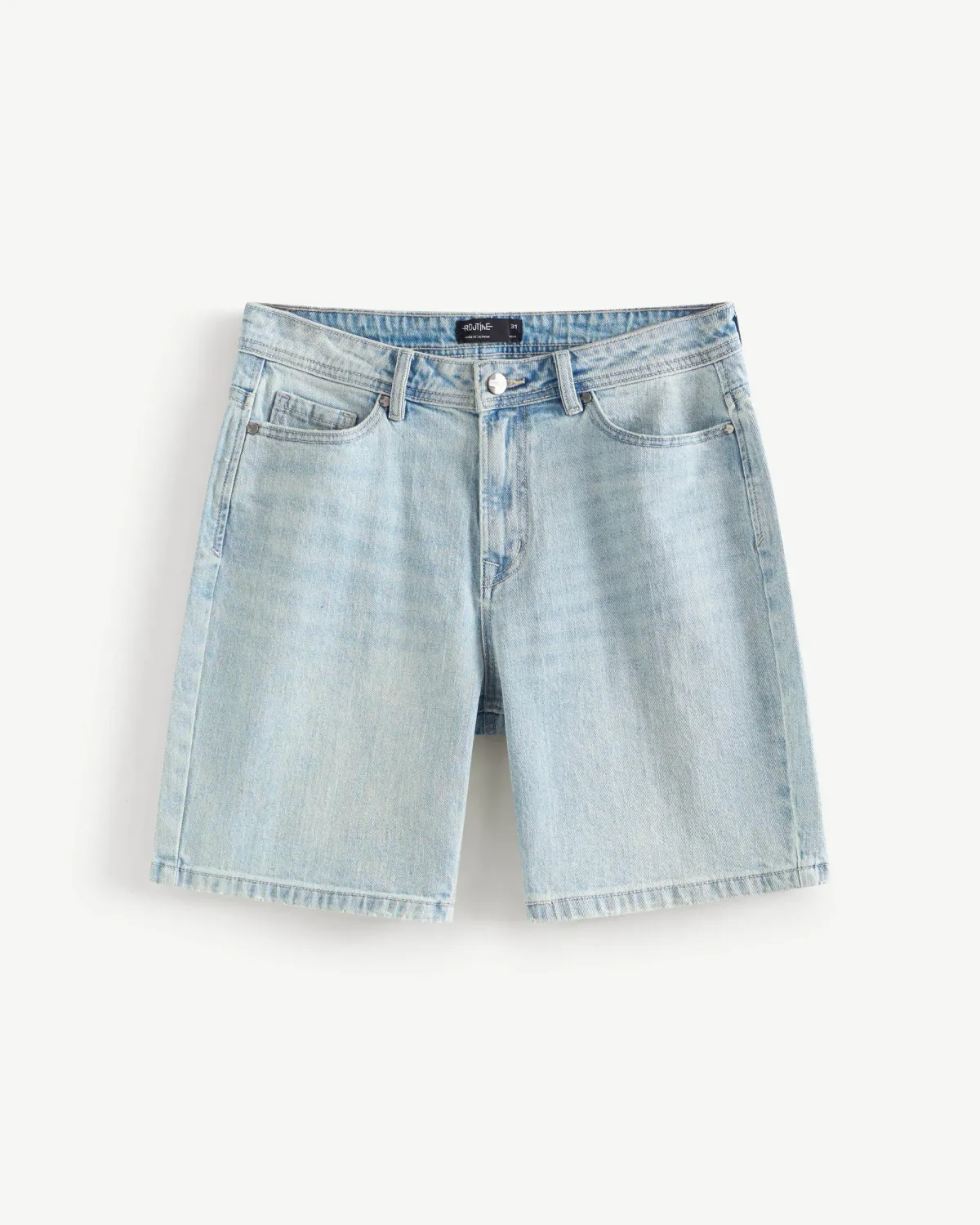 Quần short denim nam. Straight - 1