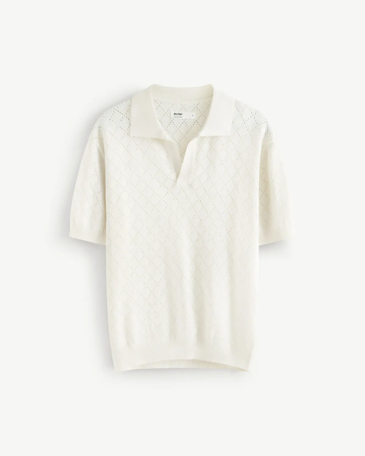 Áo dệt kim tay ngắn nam cổ polo. Fitted - 1