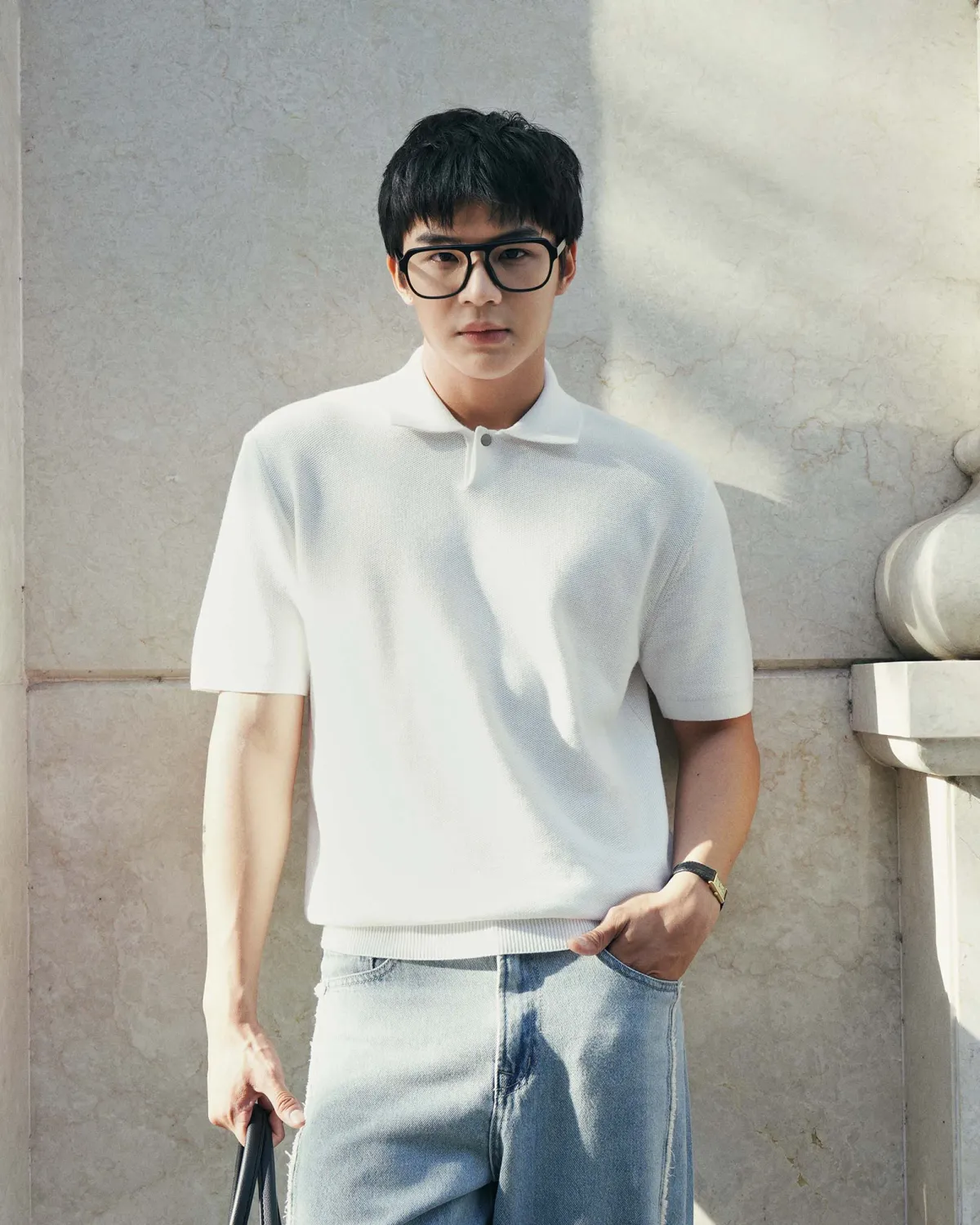 Áo polo dệt kim tay ngắn nam. Fitted - 1