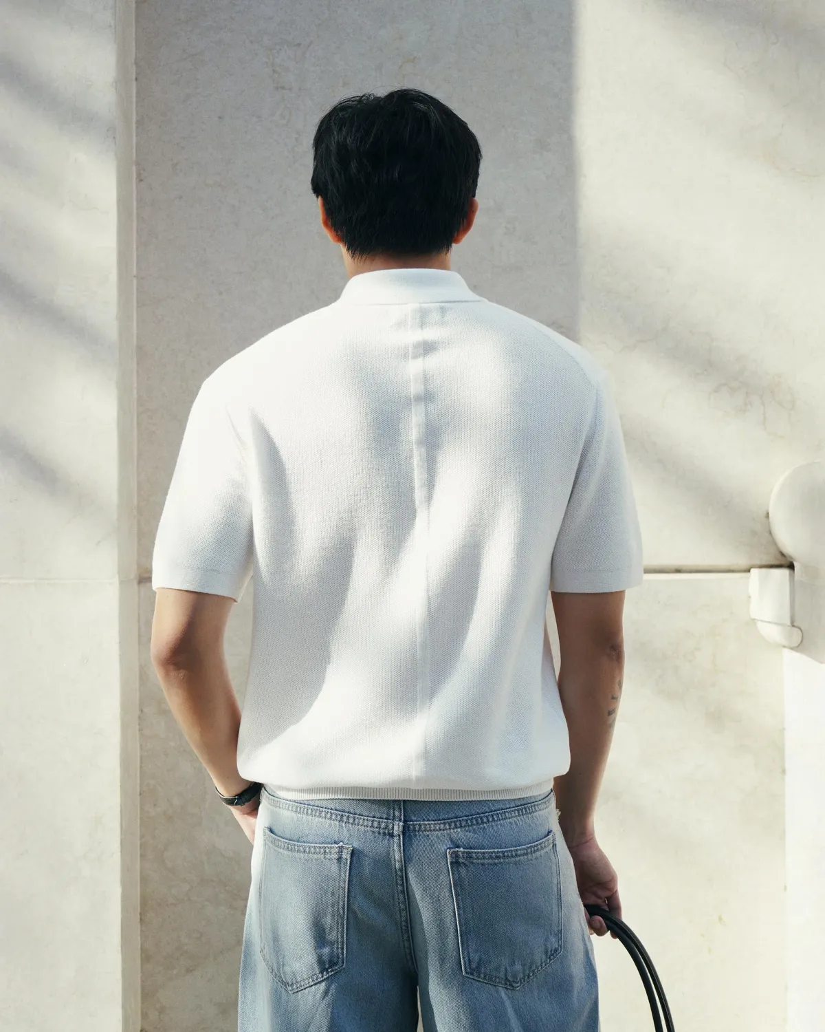 Áo polo dệt kim tay ngắn nam. Fitted - 2