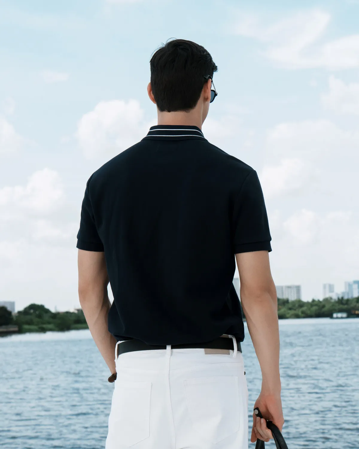 Áo Polo Nam Tay Ngắn Cổ Áo Phối Sọc Form Fitted - 2