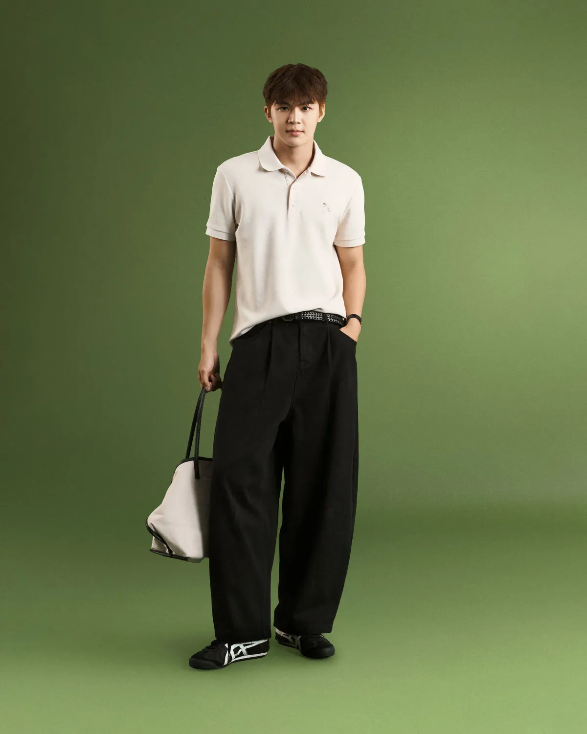 Áo polo tay ngắn nam nhãn trang trí. Fitted - 2