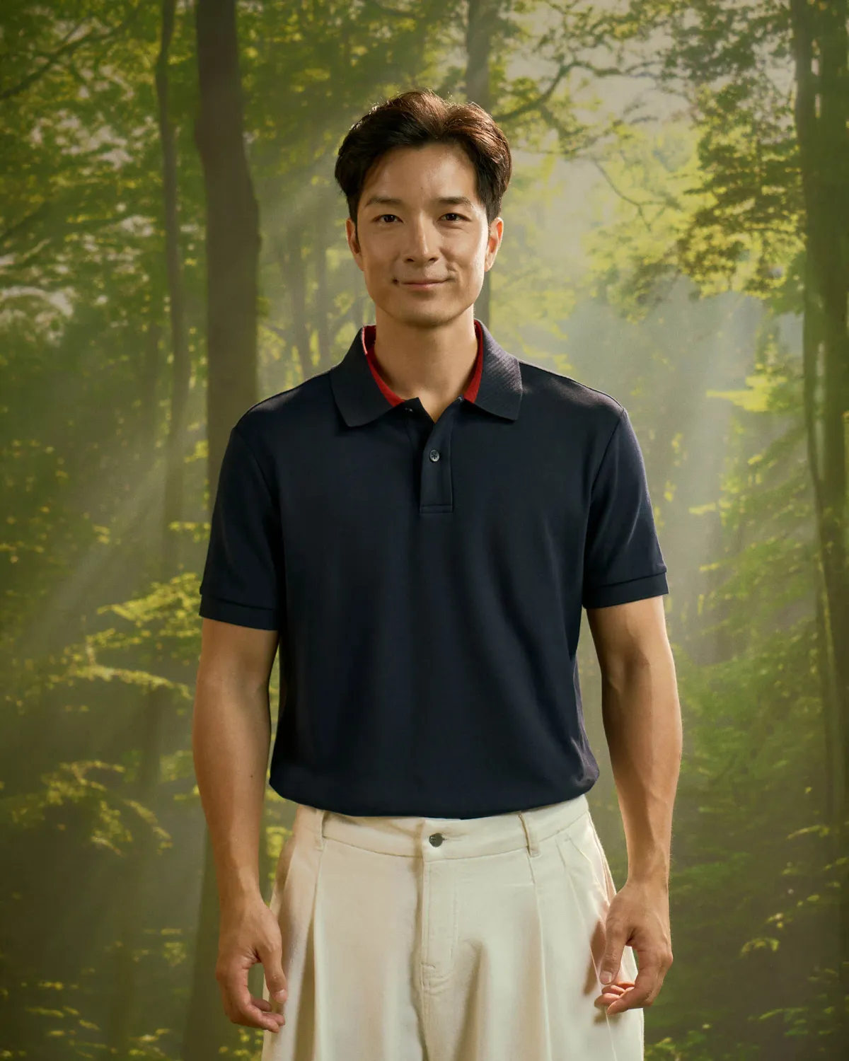 Áo polo tay ngắn nam S.cafe phối bo cổ. Fitted - 1