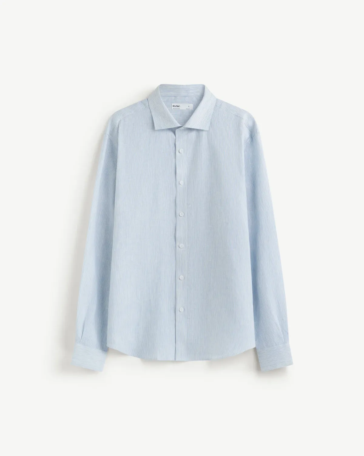 Áo sơ mi tay dài nam linen sọc. Regular - 1