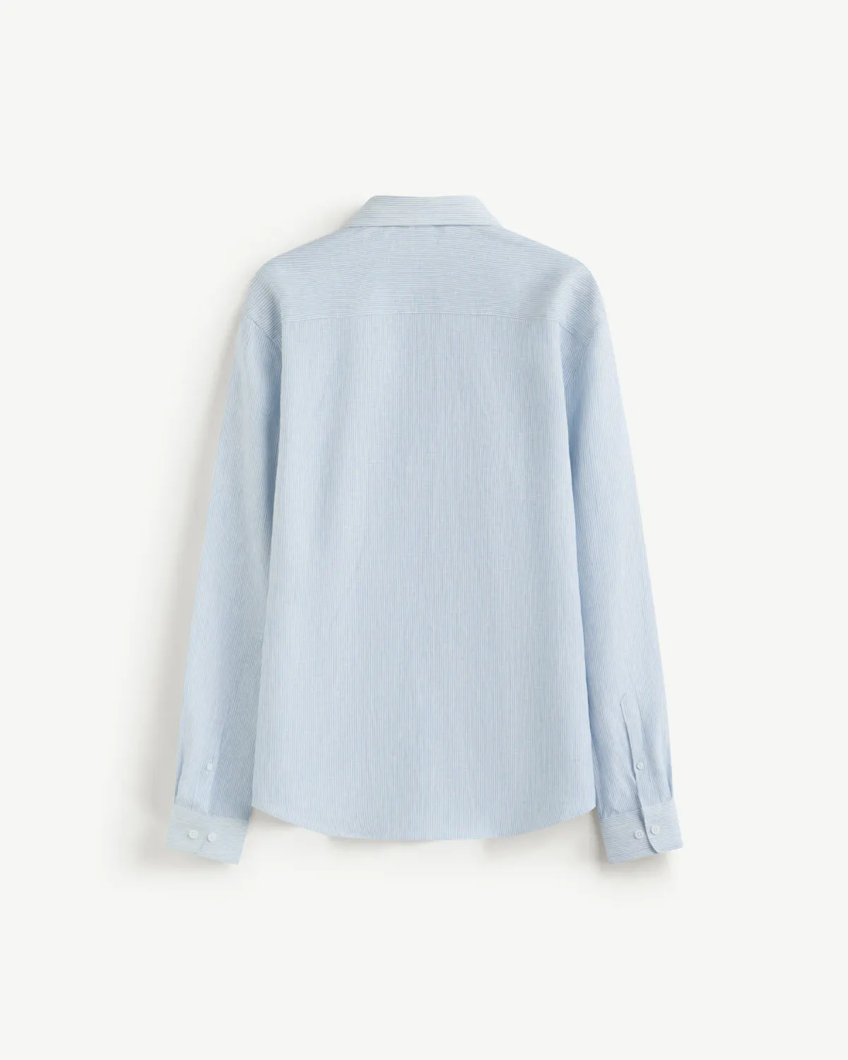 Áo sơ mi tay dài nam linen sọc. Regular - 2