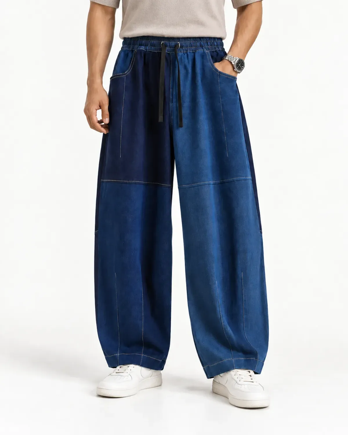 Quần denim nam lưng thun . Cocoon - 1