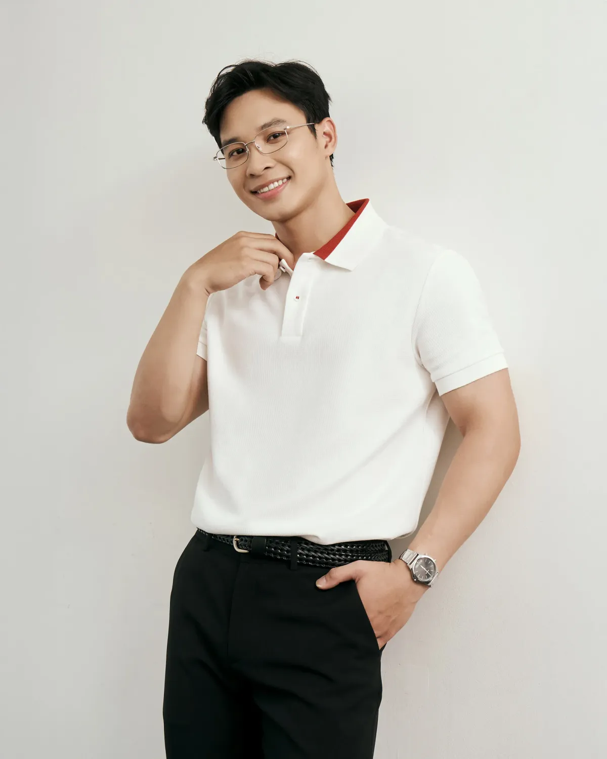Áo Polo Nam Tay Ngắn Phối Cổ Form Fitted - 2