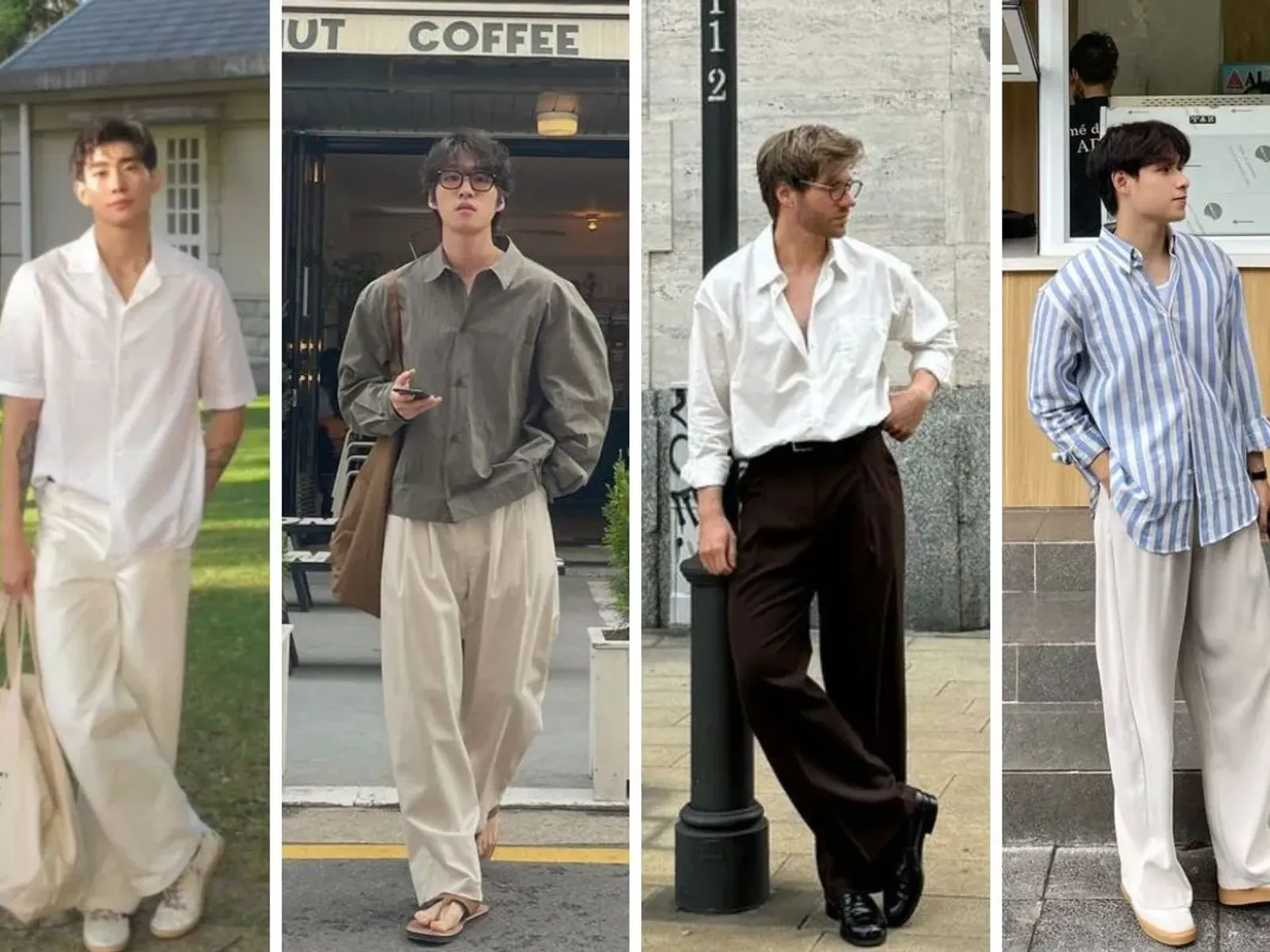Style áo sơ mi form rộng nam hàn quốc