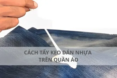 tẩy keo dán trên quần áo