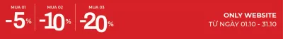 Mua 2 giảm 10, mua 3 giảm 15%