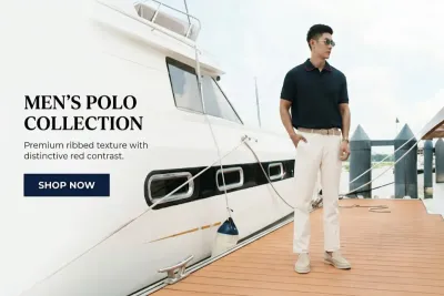 Áo Polo Nam Tay Ngắn Phối Viền Cổ Form Fitted