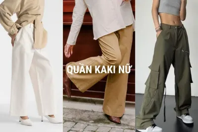 kiểu quần kaki cho nữ