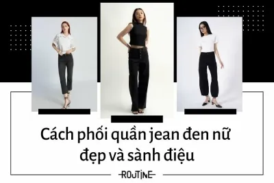 quần jean nữ đen đẹp