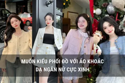 phối đồ với áo khoác dạ ngắn