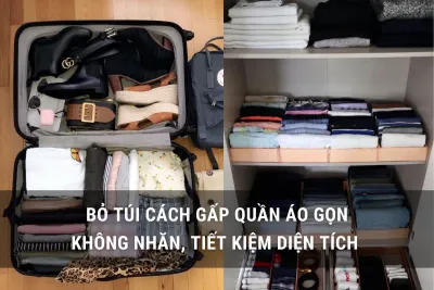 cách gấp quần áo gọn