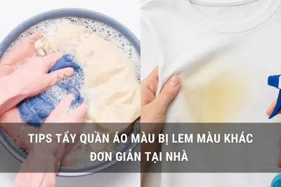 tẩy quần áo bị lem màu khác