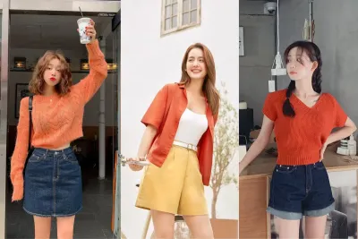 Màu cam đất phối với màu gì