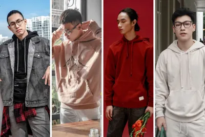 phối đồ với áo hoodie nam rộng