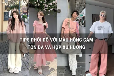 phối đồ màu hồng cam