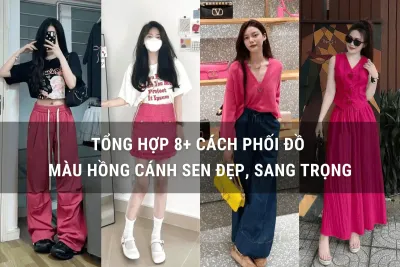 cách phối đồ hồng cánh sen