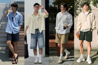 phối đồ với quần short cho nam