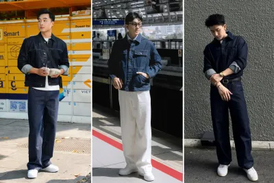 phong cách denim on denim