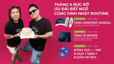 khuyến mãi tháng 6 Routine