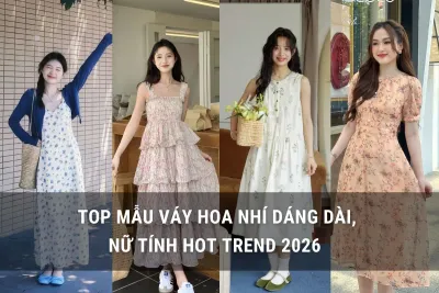 váy hoa nhí dáng dài