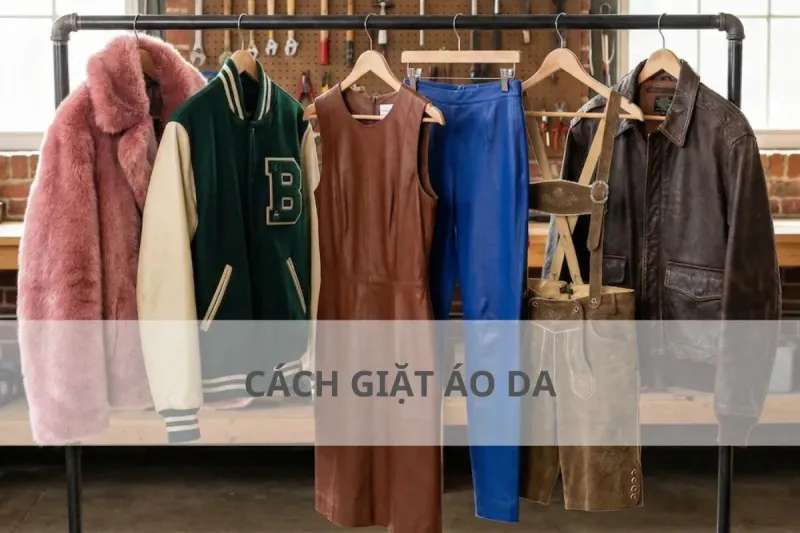 cách giặt áo da