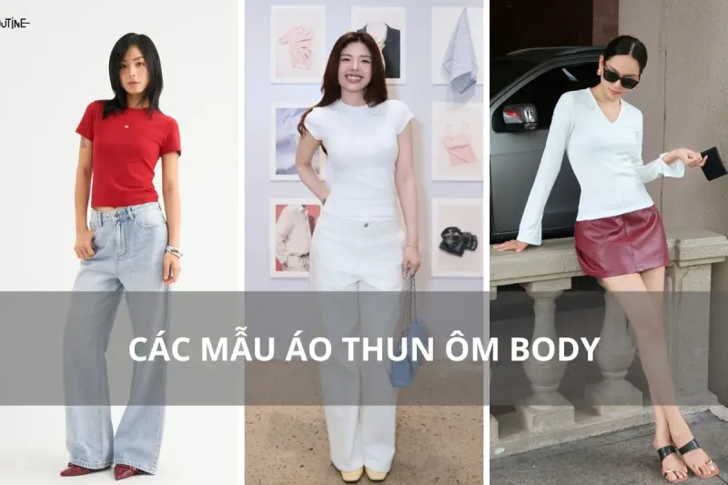 phối đồ cùng áo thun ôm body