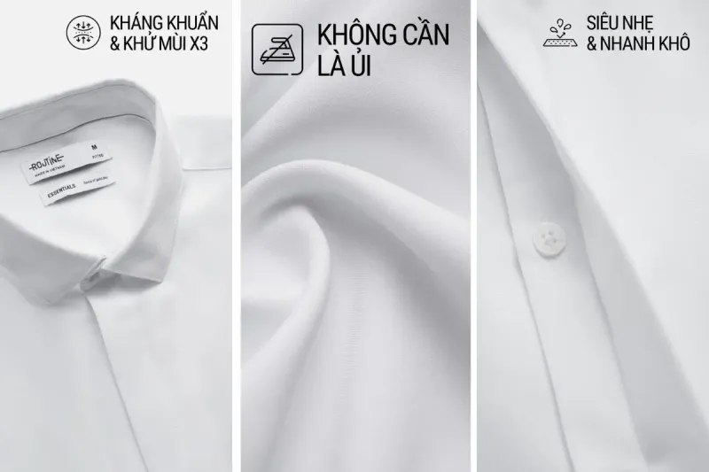 áo sơ mi essentials thiết kế đơn giản