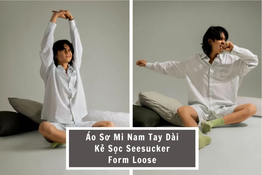 Áo Sơ Mi Nam Tay Dài Kẻ Sọc Seesucker mang vẻ đẹp trẻ trung, sành điệu cho các chàng trai trẻ