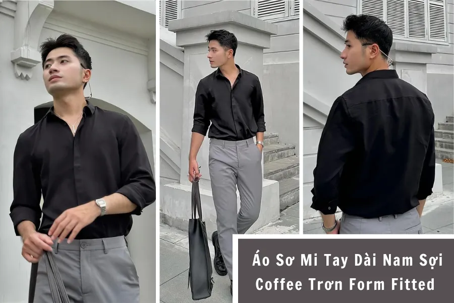 Áo Sơ Mi Tay Dài Sợi Coffee là một trong những mẫu áo sơ mi nam được yêu thích