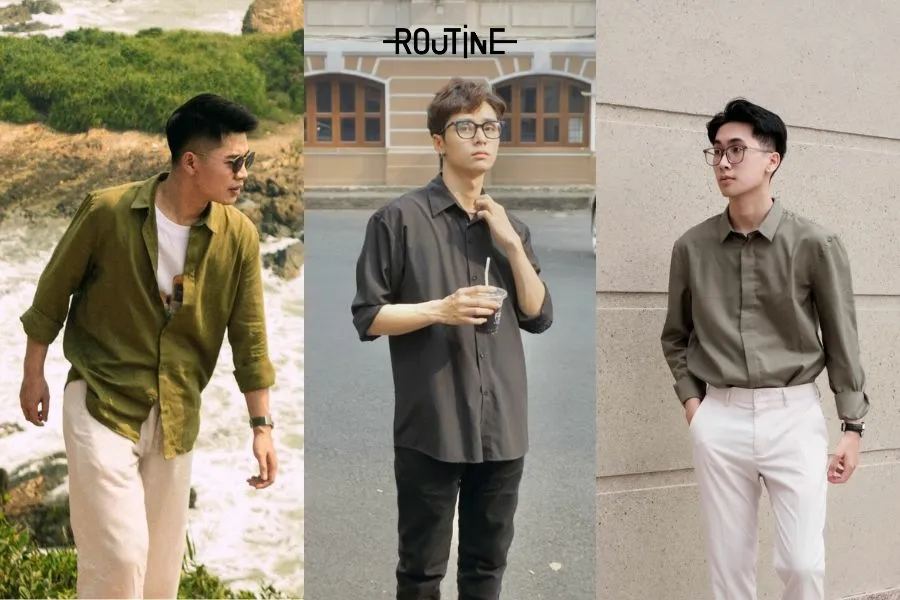 Áo sơ mi nam Hàn Quốc form rộng