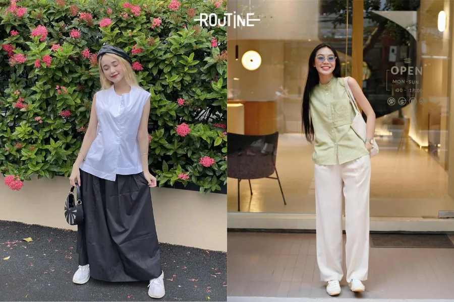 Áo sơ mi nữ cổ cộc tay mang lại vẻ đẹp sành điệu hơn hẳn cho người mặc