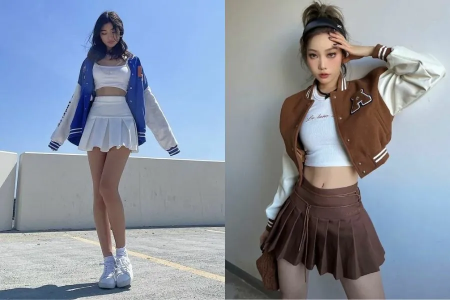 Phong cách thể thao nữ năng động cùng áo khoác bomber (Nguồn: Pinterest)