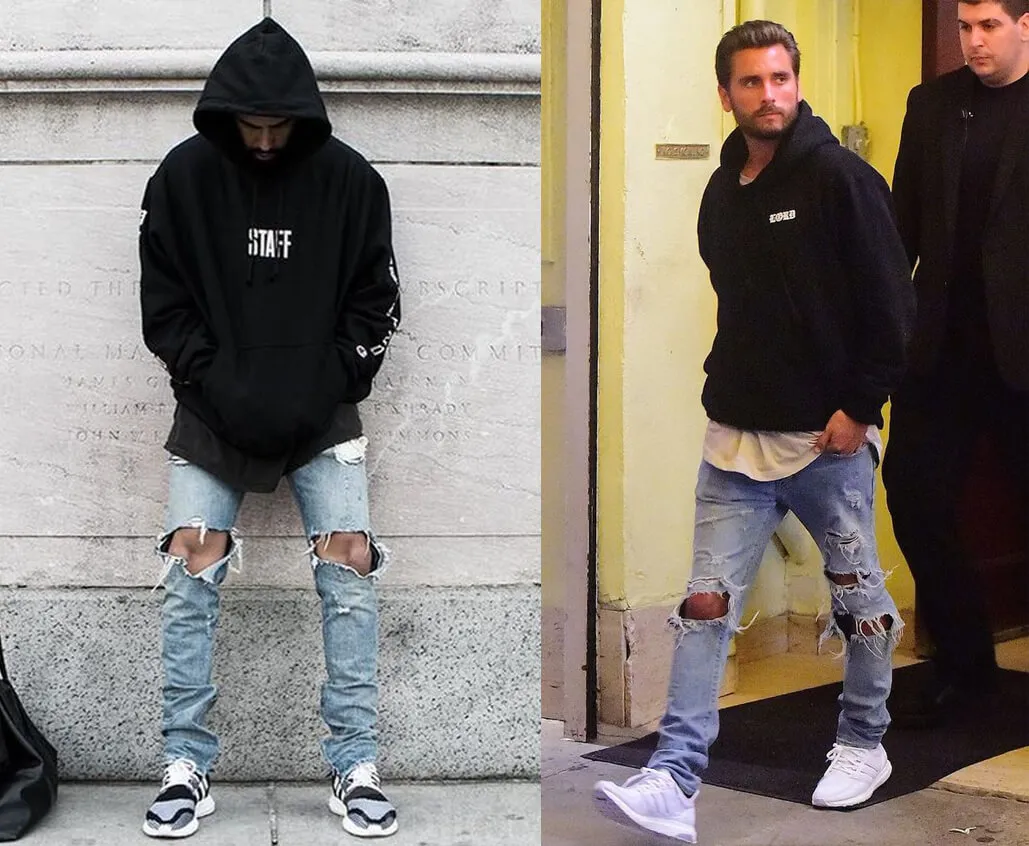 Sự kết hợp giữa áo hoodie phối quần jean mang lại sức hút lớn cho người mặc