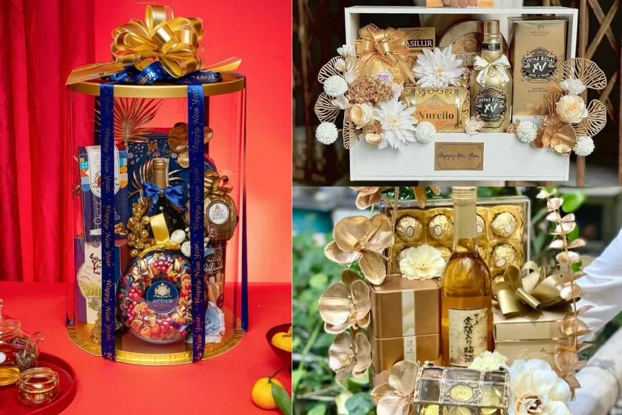 Tạo ấn tượng bằng giỏ quà Tết độc đáo tặng đối tác, khách hàng