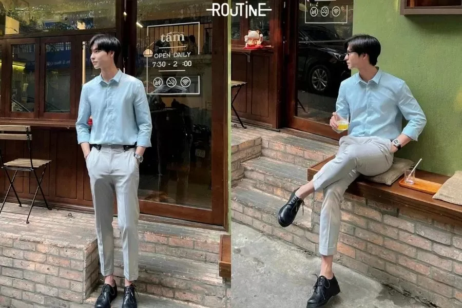 Quần tây nam ống lửng mang thiết kế vừa classic, cổ điển vừa trẻ trung, hiện đại