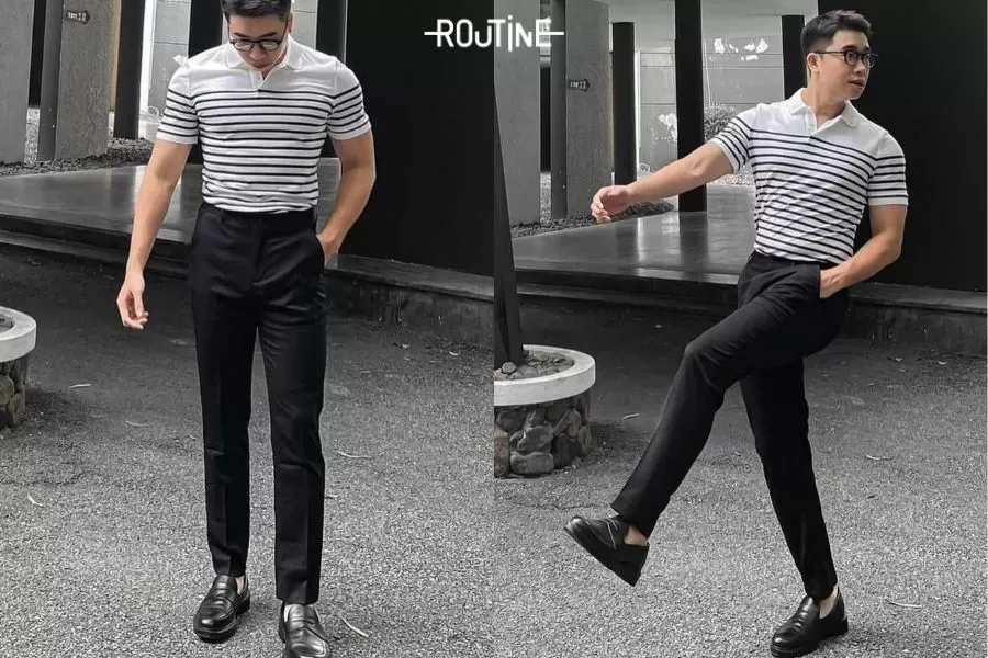 Quần tây nam ống côn giúp hack dáng và tăng chiều cao cho các bạn nam