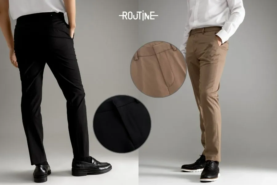 Đặc điểm nổi bật của chiếc quần âu nam giấu khuy tinh tế