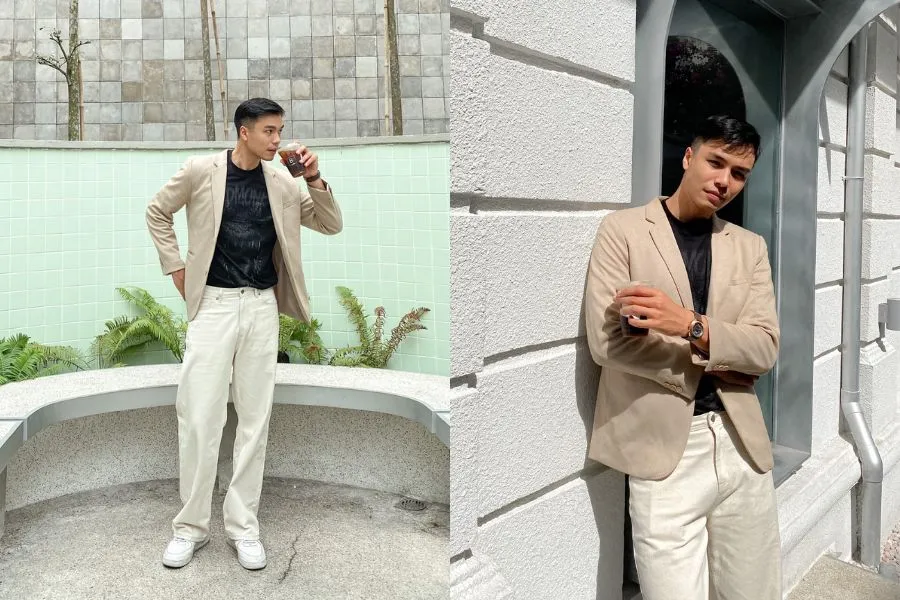 Chiếc áo blazer mang lại vẽ đẹp lịch lãm, sang trọng cho chàng.