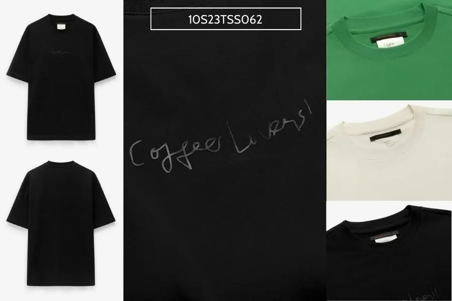 Áo Thun Nam Tay Ngắn Vải Coffee In Chữ Form Loose - 10S23TSS062