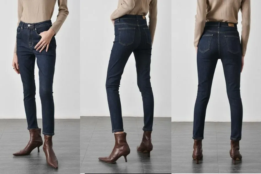 Quần jean nữ cotton skinny giúp nàng tự tin thoải mái khi diện