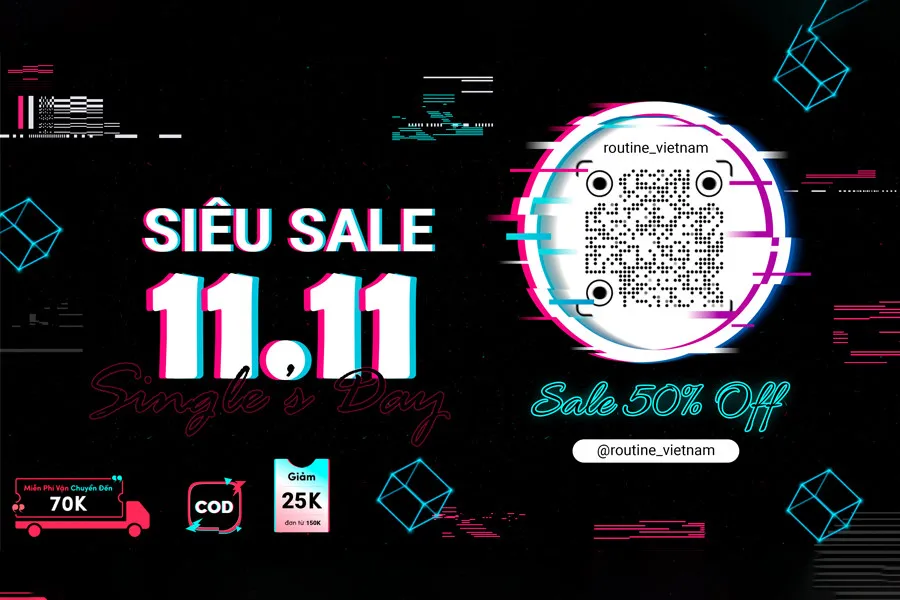 Tiktok Shop của Routine sale lớn nhân ngày 11.11