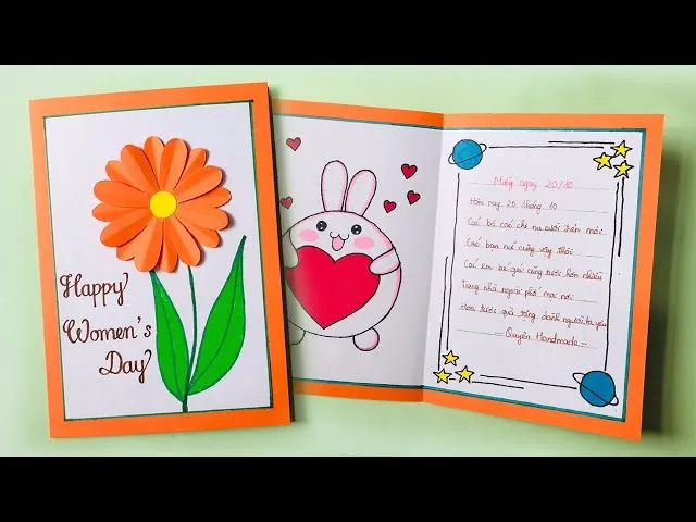 viết lời chúc để hoàn thành thiệp 20/10