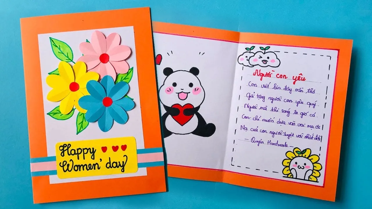 thiệp vẽ tay dễ thương