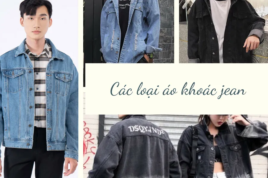Các mẫu áo khoác jean phổ biến hiện nay