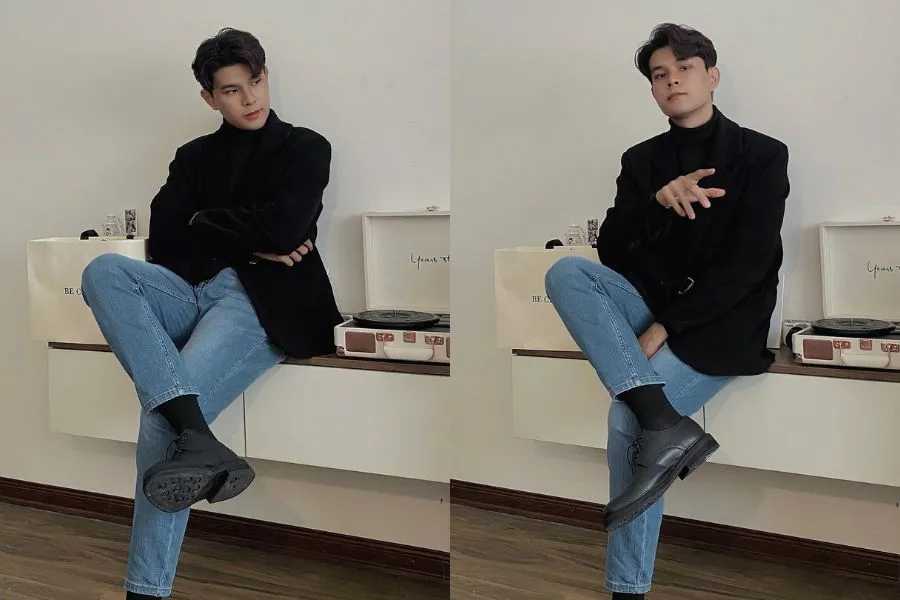 Quần bò nam dáng lửng mang vẻ đẹp năng động, trẻ trung.